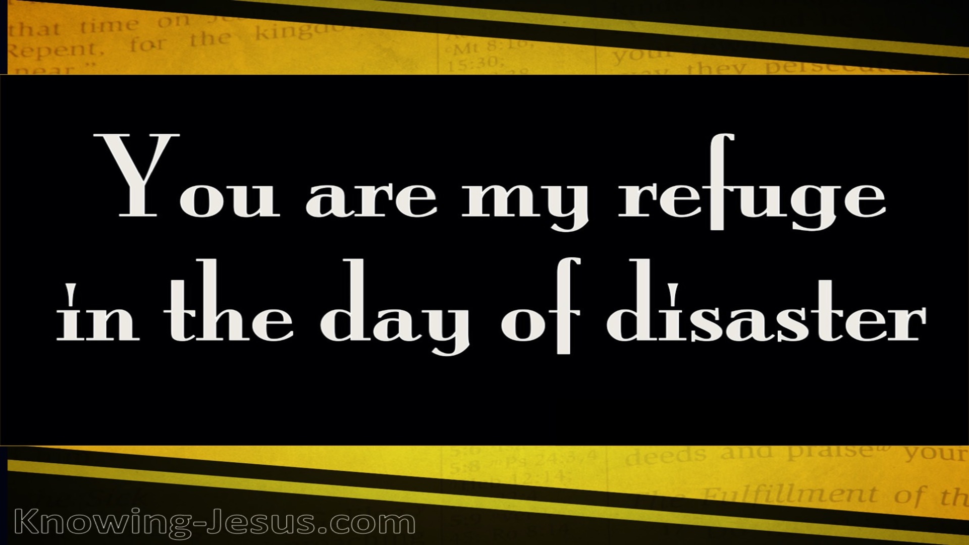 Jeremiah 17:17 You Are My Refuge (yellow)